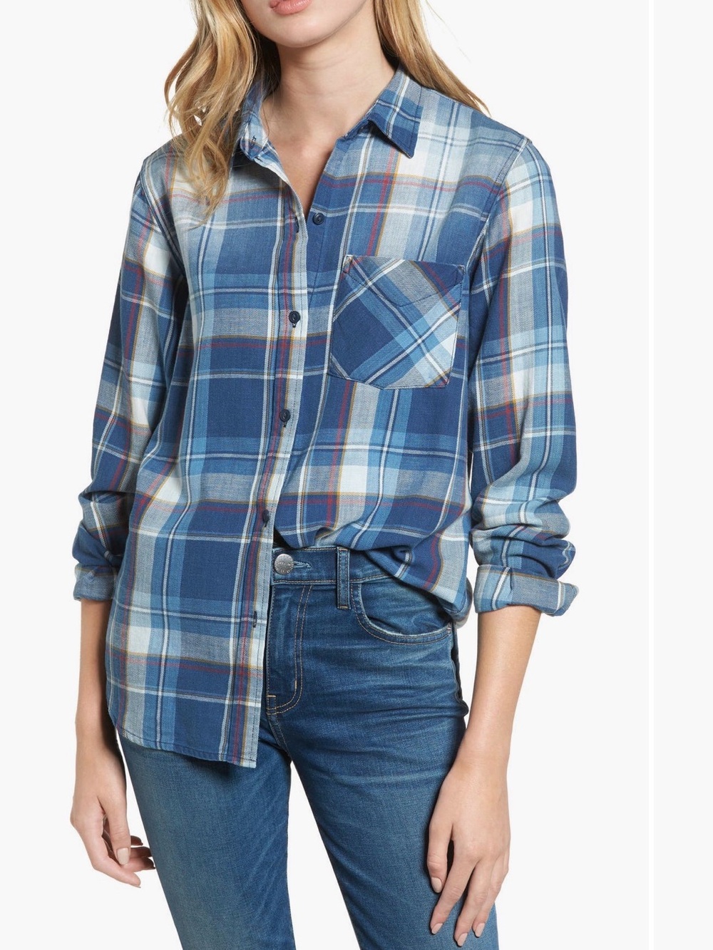 Current Elliott Women’s Flannel / Plaid Button-Up Shirt